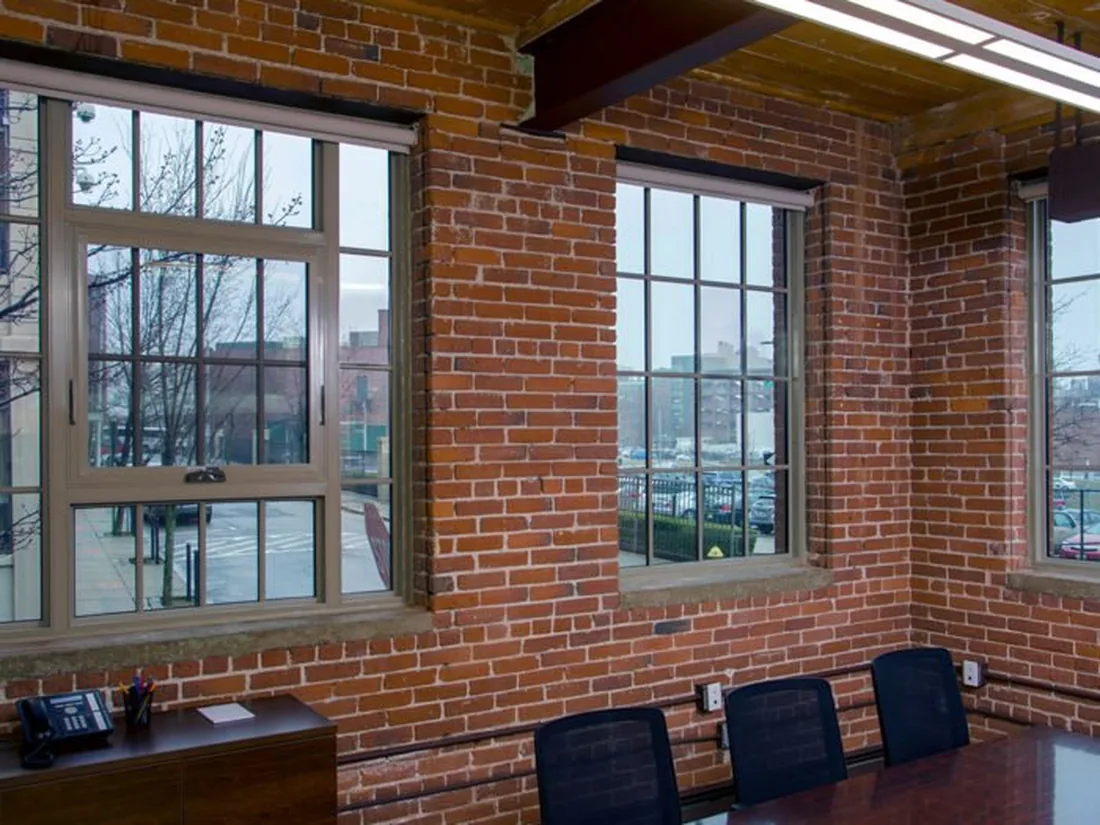 Commercial interior buildout with coordinated finishes and professional detailing